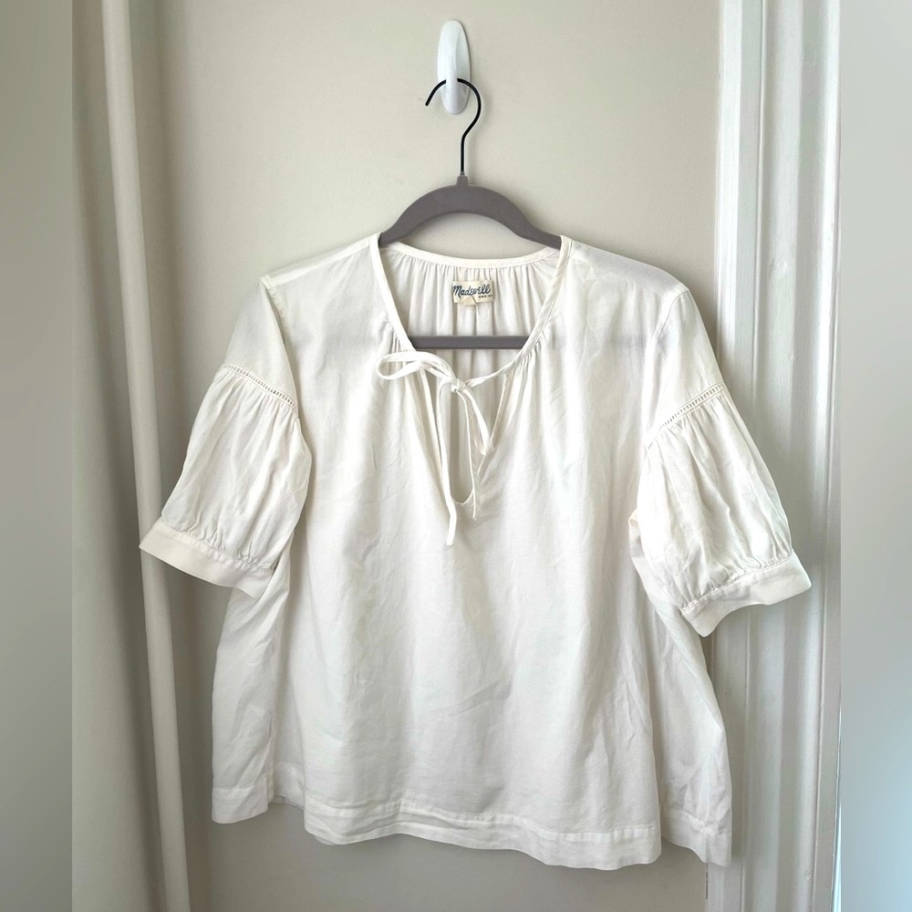 Madewell Poplin Blouse Size Small